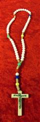 LOT OF TEN VINTAGE ROSARY AND PRAYER BEADS WITH CARRYING CASE